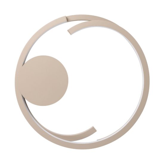 Eglo mezzomonte plafoniera led 40w cct 2700k 6500k 48cm con telecomando per camera da letto moderna sabbia