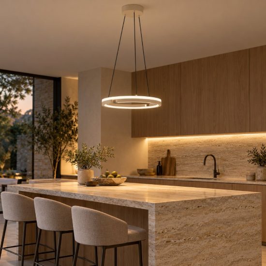 Eglo mezzomonte lampadario led 40w cct 2700k 6500k 48cm con telecomando per soggiorno moderno sabbia