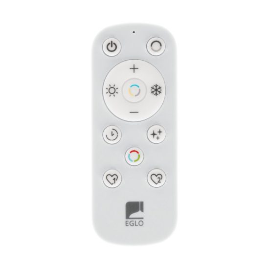 Eglo mezzomonte lampadario led 40w cct 2700k 6500k 48cm con telecomando per soggiorno moderno sabbia