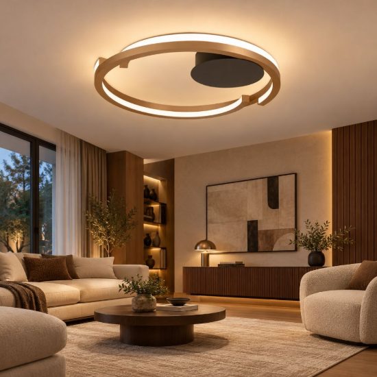 Eglo mezzomonte plafoniera led 40w cct 2700k 6500k 48cm con telecomando per camera da letto moderna bronzo e nero