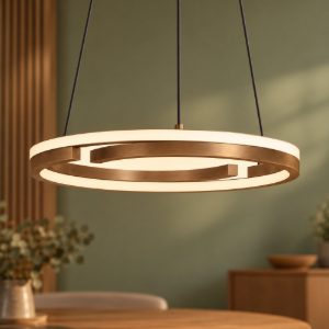 Eglo mezzomonte lampadario led 40w cct 2700k 6500k 48cm con telecomando per soggiorno moderno bronzo e nero