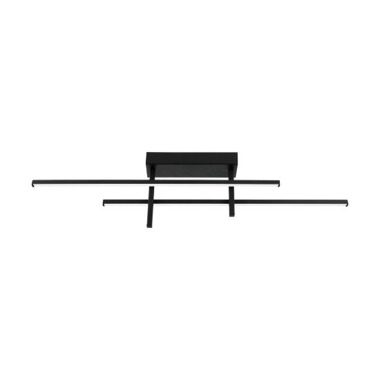 Eglo trepiliano plafoniera led 20w 3000k 78,5cm moderna lineare nera