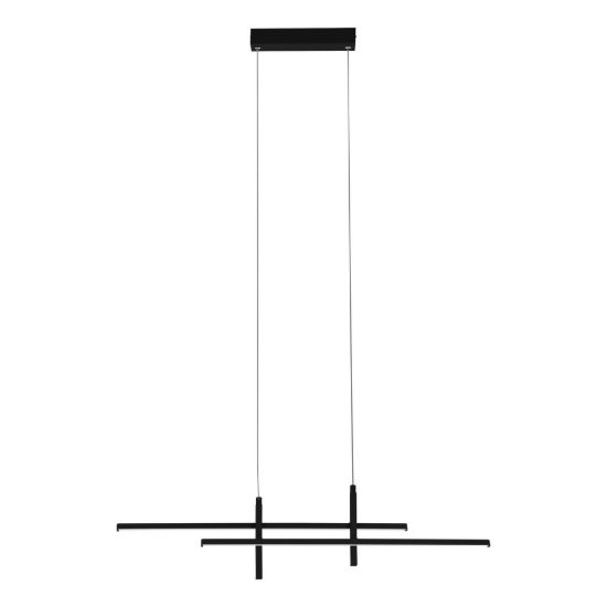 Eglo trepiliano lampadario a sospensione led 20w 3000k 110cm moderno lineare nero