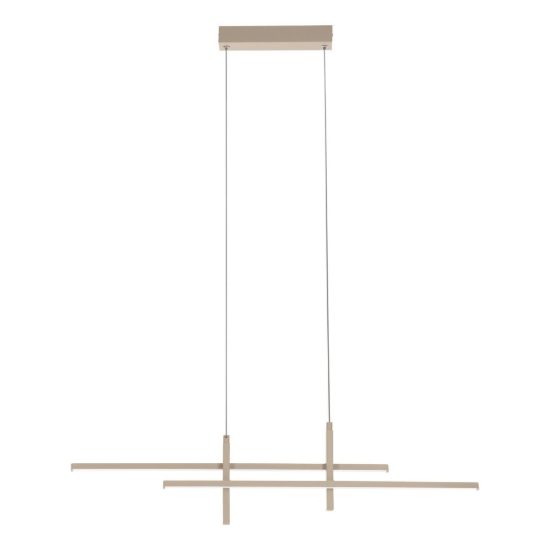Eglo trepiliano lampadario a sospensione led 20w 3000k 110cm moderno lineare sabbia