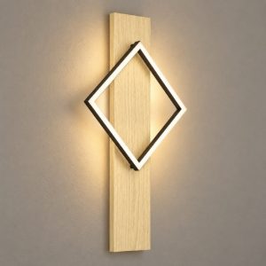 Eglo boyal applique led 13w 3000k 56cm per camera da letto moderna nero e marrone