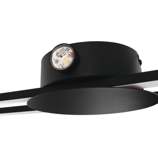 Eglo venticello plafoniera led 20,91w 3000k 75cm moderna lineare nera