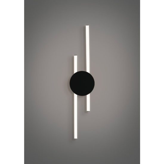 Eglo venticello plafoniera led 20,91w 3000k 75cm moderna lineare nera