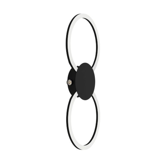 Eglo venticello 1 plafoniera led 20,91w 3000k 66cm moderna due anelli nera