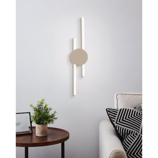 Eglo venticello plafoniera led 20,91w 3000k 75cm moderna lineare sabbia