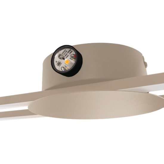 Eglo venticello plafoniera led 20,91w 3000k 75cm moderna lineare sabbia