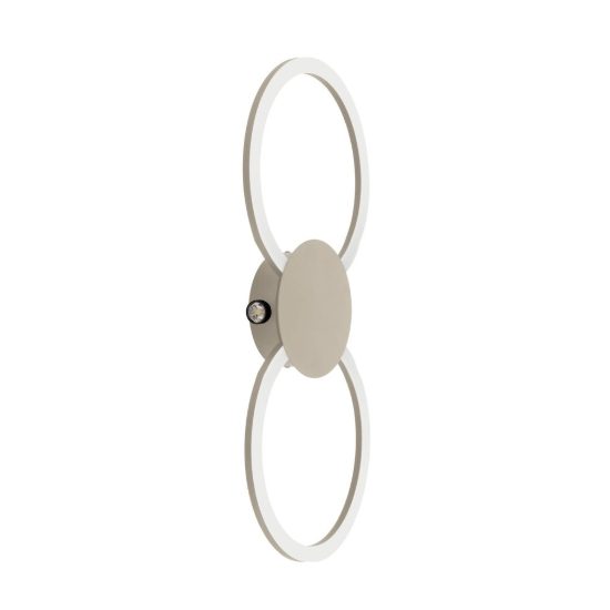 Eglo venticello 1 plafoniera led 20,91w 3000k 66cm moderna due anelli sabbia