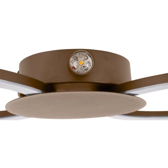 Eglo venticello 1 plafoniera led 20,91w 3000k 66cm moderna due anelli sabbia