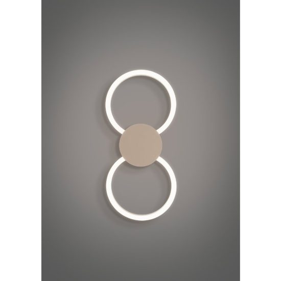 Eglo venticello 1 plafoniera led 20,91w 3000k 66cm moderna due anelli sabbia