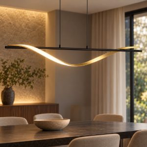 Eglo conaprato lampadario led 20w cct 2700k 6500k 115cm per sala da pranzo moderno nero e ottone spazzolato