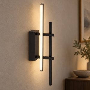 Eglo trepiliano applique led 12w 3000k 45,5cm moderna lineare nera
