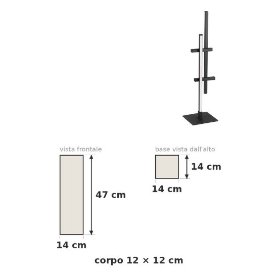 Eglo trepiliano lampada da tavolo led 6,5w 3000k 47cm moderna lineare nera
