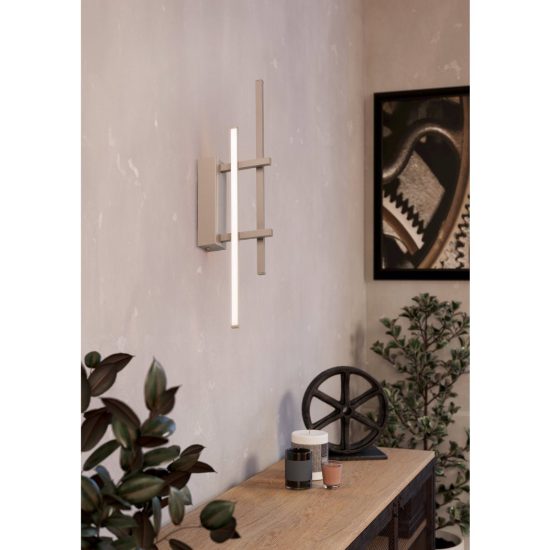 Eglo trepiliano applique led 12w 3000k 45,5cm moderna lineare sabbia