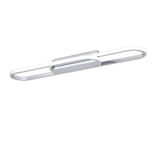 Eglo conivarena plafoniera led 20w cct 2700k 6500k 69cm moderna lineare cromo