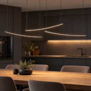 Eglo villeggi lampadario led 22w cct 2700k 6500k 122cm per cucina moderno lineare nero