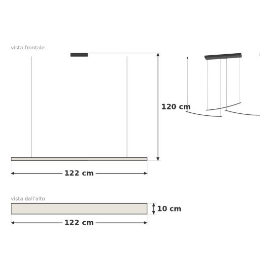Eglo villeggi lampadario led 22w cct 2700k 6500k 122cm per cucina moderno lineare nero