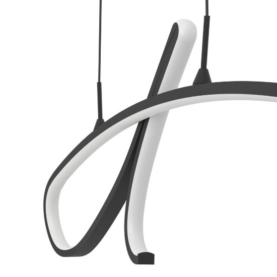 Eglo cardoncito lampadario led 20w cct 2700k 6500k 95,5cm per sala da pranzo moderno nero