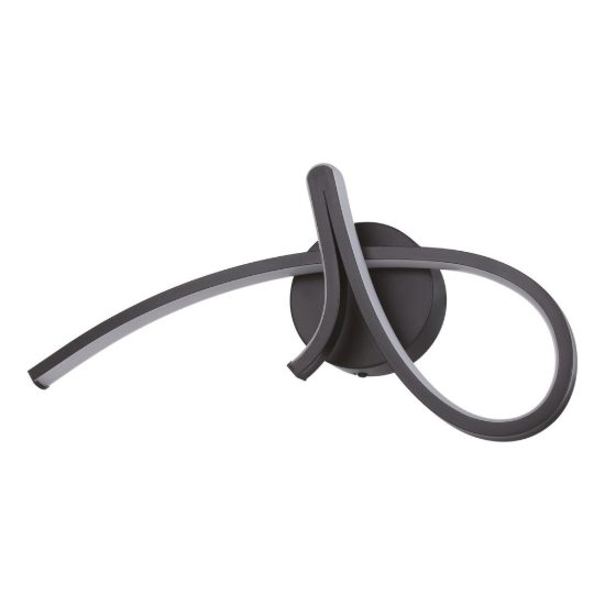 Eglo cardoncito applique led 12w cct 2700k 6500k 44cm moderna spiroidale nera