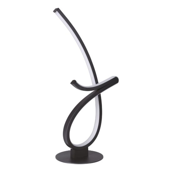 Eglo cardoncito lampada da tavolo led 12w cct 2700k 6500k 46cm moderna spiroidale nera
