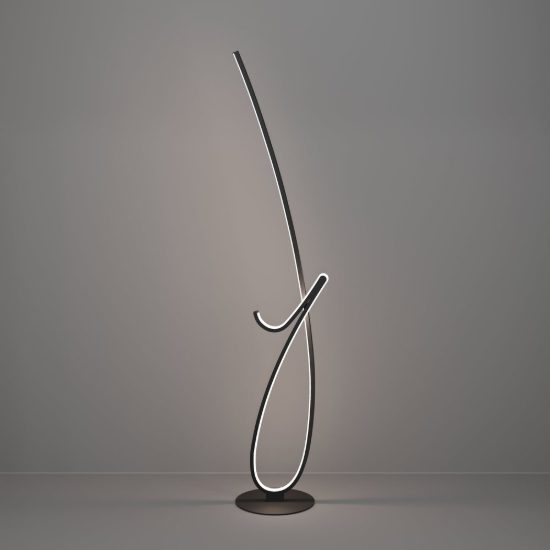 Eglo cardoncito piantana led 20w cct 2700k 6500k 130cm moderna spiroidale nera