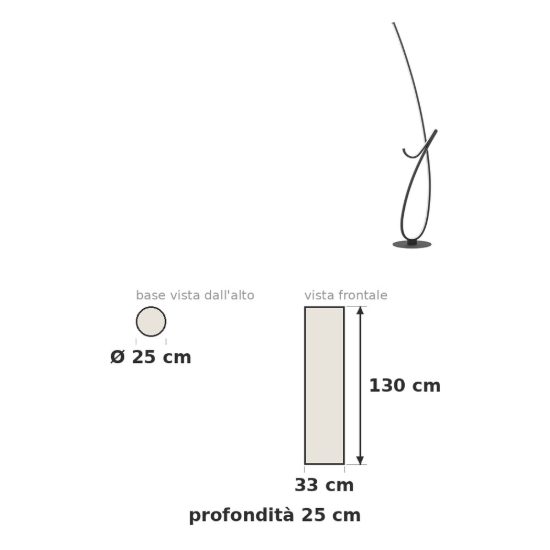 Eglo cardoncito piantana led 20w cct 2700k 6500k 130cm moderna spiroidale nera