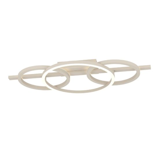 Eglo planillo plafoniera led 21w cct 2700k 6500k 55cm moderna tre anelli sabbia
