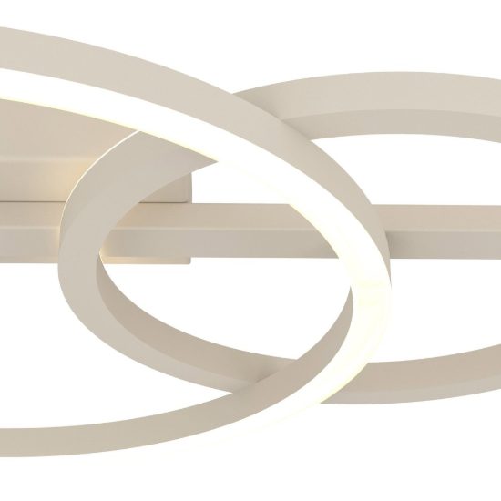 Eglo planillo plafoniera led 21w cct 2700k 6500k 55cm moderna tre anelli sabbia