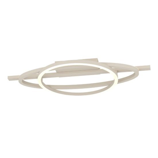 Eglo planillo plafoniera led 21w cct 2700k 6500k 55cm moderna anello ed ellisse sabbia