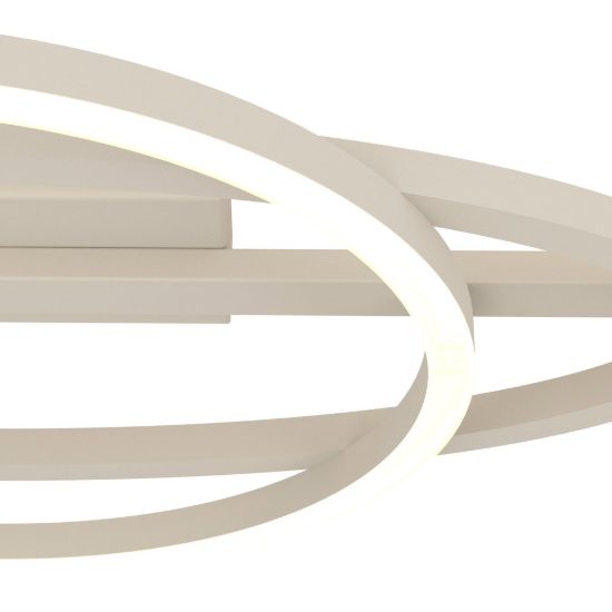Eglo planillo plafoniera led 21w cct 2700k 6500k 55cm moderna anello ed ellisse sabbia