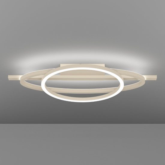 Eglo planillo plafoniera led 21w cct 2700k 6500k 55cm moderna anello ed ellisse sabbia