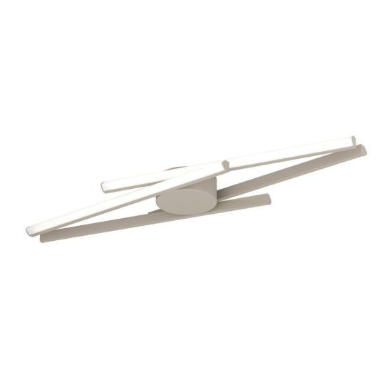 Eglo pradilla plafoniera led 21w cct 2700k 6500k 74cm moderna lineare sabbia