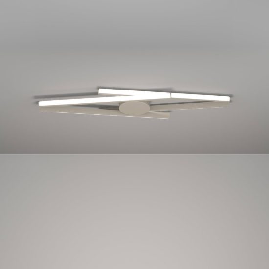 Eglo pradilla plafoniera led 21w cct 2700k 6500k 74cm moderna lineare sabbia