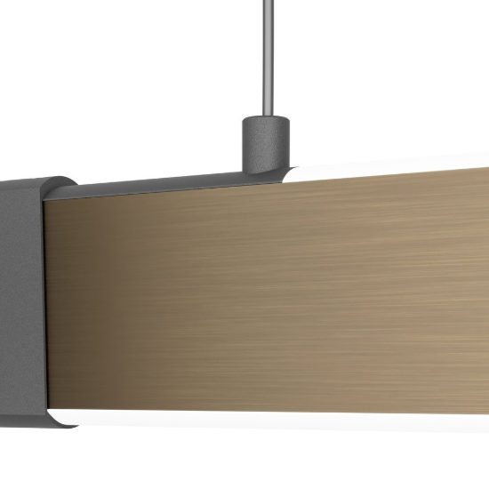 Eglo concesio lampadario led 19w cct 2700k 6500k 103,5cm per cucina moderno lineare bronzo e nero