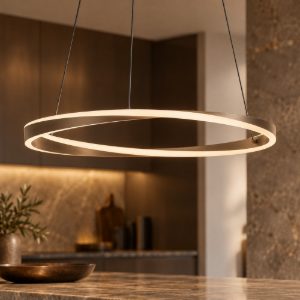 Eglo camerota lampadario led 40w cct 2700k 6500k 55cm con telecomando per sala da pranzo moderno bronzo scuro