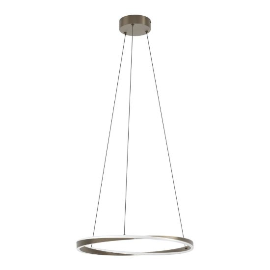 Eglo camerota lampadario led 40w cct 2700k 6500k 55cm con telecomando per sala da pranzo moderno bronzo scuro