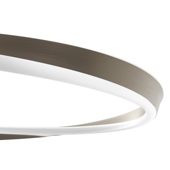 Eglo camerota lampadario led 40w cct 2700k 6500k 55cm con telecomando per sala da pranzo moderno bronzo scuro