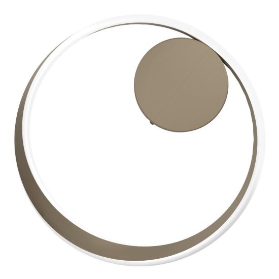 Eglo camerota plafoniera led 30w cct 2700k 6500k 41cm con telecomando per camera da letto moderna bronzo scuro