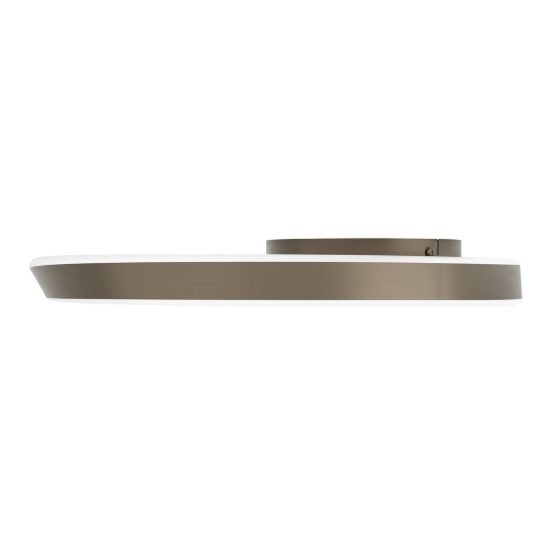Eglo camerota plafoniera led 30w cct 2700k 6500k 41cm con telecomando per camera da letto moderna bronzo scuro