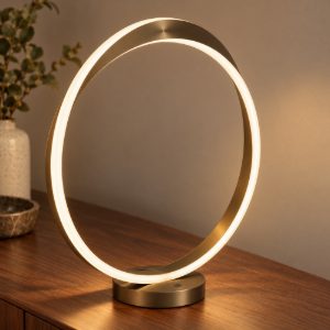 Eglo camerota lampada da tavolo led 10w cct 2700k 6500k 44cm per camera da letto moderna bronzo scuro
