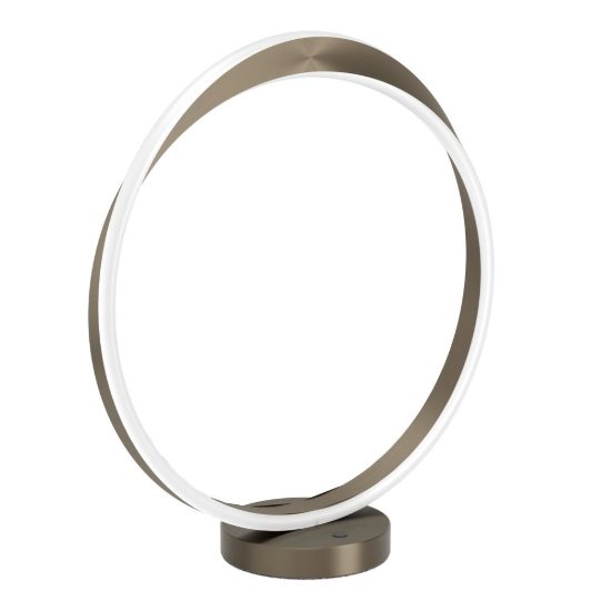 Eglo camerota lampada da tavolo led 10w cct 2700k 6500k 44cm per camera da letto moderna bronzo scuro