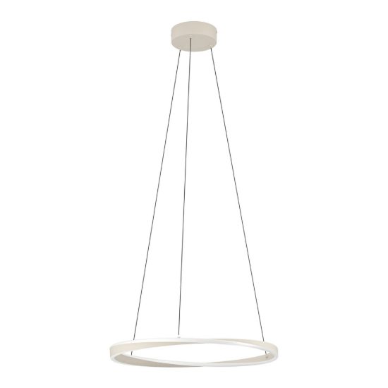 Eglo camerota lampadario led 40w cct 2700k 6500k 57cm con telecomando per sala da pranzo moderno sabbia