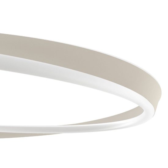 Eglo camerota lampadario led 40w cct 2700k 6500k 57cm con telecomando per sala da pranzo moderno sabbia