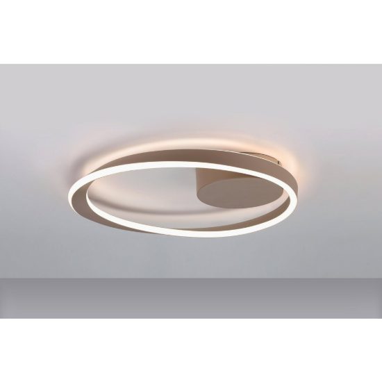 Eglo camerota plafoniera led 30w cct 2700k 6500k 41cm con telecomando per camera da letto moderna sabbia
