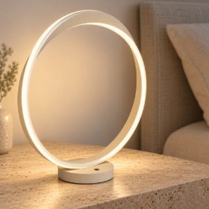Eglo camerota lampada da tavolo led 10w cct 2700k 6500k 44cm per soggiorno moderna sabbia