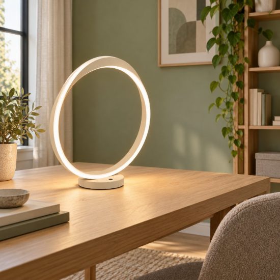 Eglo camerota lampada da tavolo led 10w cct 2700k 6500k 44cm per soggiorno moderna sabbia