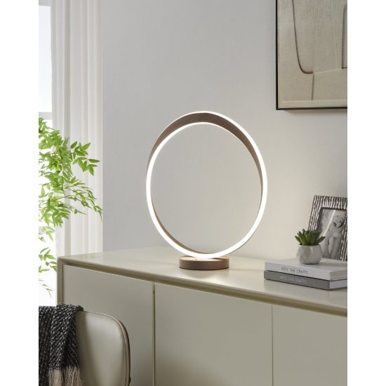 Eglo camerota lampada da tavolo led 10w cct 2700k 6500k 44cm per soggiorno moderna sabbia